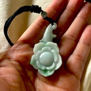 Natural A Burmese Jadeite Jade Flower